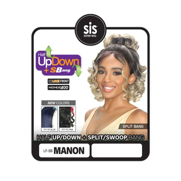 Zury Synthetic Half Up Down + SBang Lace Front Wig - LS SB MANON - Mose Wig