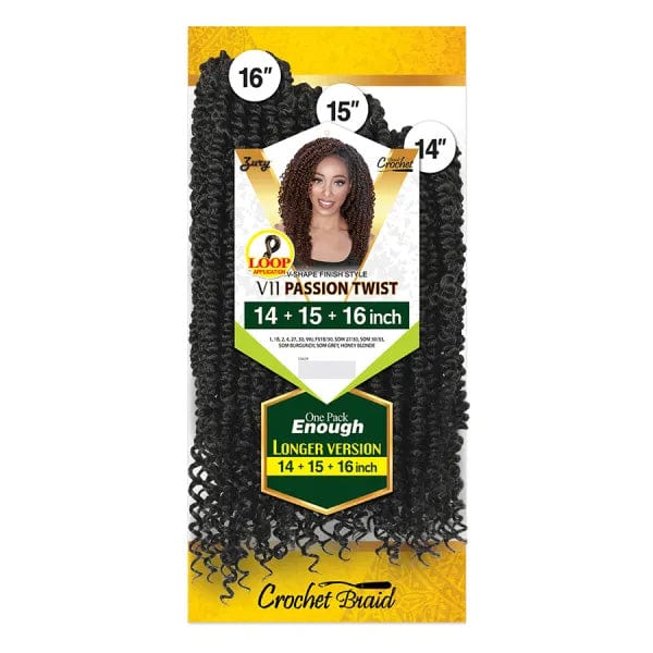 Zury Sis Synthetic Crochet Braid - V11 PASSION TWIST 14/15/16 - Mose Wig