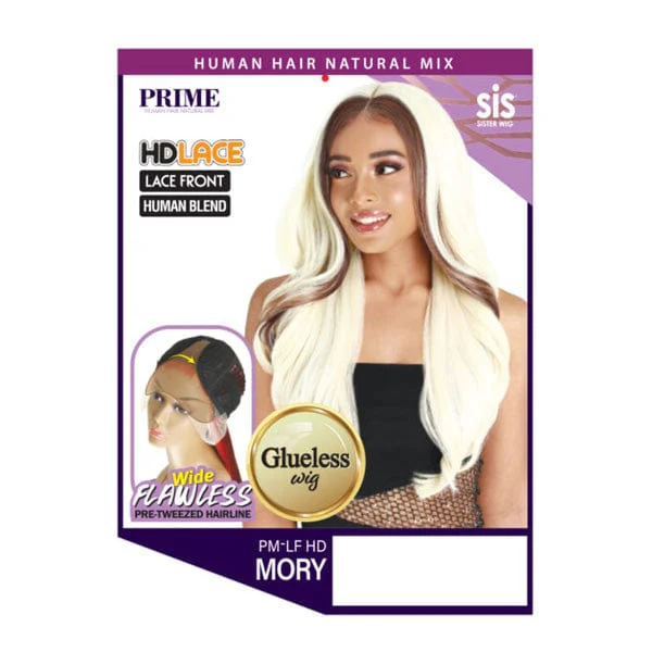 Zury Sis Human Hair Blend Natural Mix Glueless Lace Front Wig - PM LF HD MORY - Mose Wig
