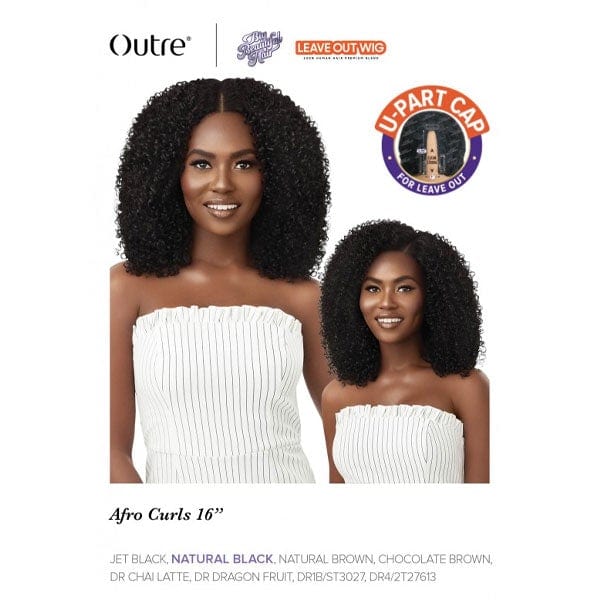 Outre Big Beautiful HH Blend Leave Out U Part Wig - AFRO CURLS 16