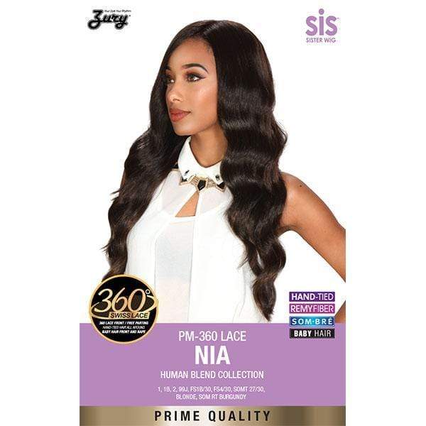 Zury Sis Prime Human Hair Natural Blend 360 Lace Front Wig - PM 360 LACE NIA - Clearance - Mose Wig