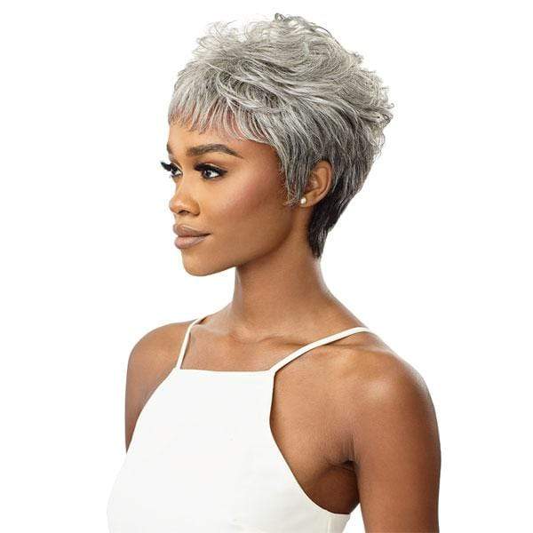 Outre 100% Human Hair Fab & Fly Gray Glamour Wig - THEODORA - Mose Wig