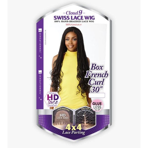Sensationnel Cloud 9 4x4 Braid Lace Front Wig - BRAIDED BOX FRENCH CURL 30�� - Mose Wig