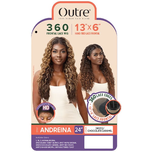 Outre Human Hair Blend 360 Lace Front Wig - ANDREINA - Mose Wig