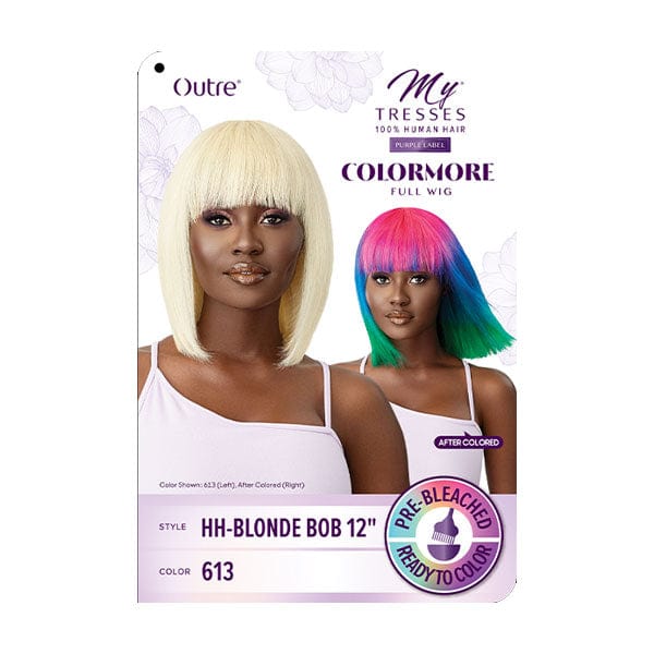Outre 100% Human Hair MyTresses Purple Label Color More Full Wig - BLONDE BOB 12