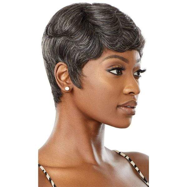Outre 100% Human Hair Fab & Fly Gray Glamour Wig - ADDISON - Mose Wig