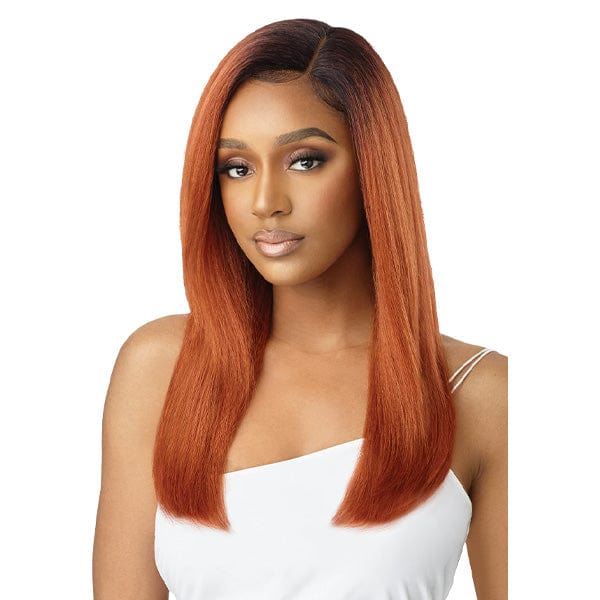 Outre Synthetic Swiss HD Lace Front Wig - NATURAL  YAKI 22�� - Mose Wig