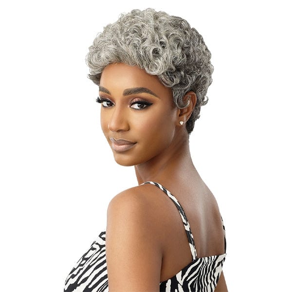 Outre 100% Human Hair Fab & Fly Gray Glamour Full Cap Wig - HH DINA - Mose Wig