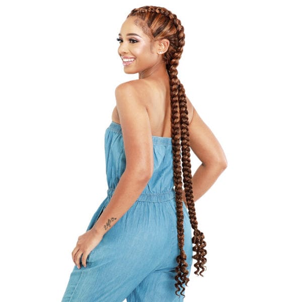 Zury Sis Braided Twintail Synthetic Lace Front Wig - LF DD EXL LEMONA - Mose Wig