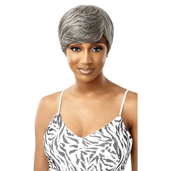 Outre 100% Human Hair Fab & Fly Gray Glamour Full Cap Wig - ASHA - Mose Wig