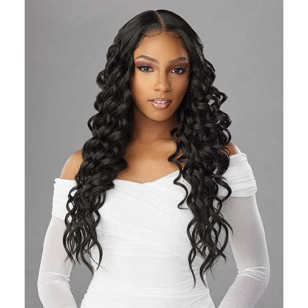 Sensationnel Butta Human Hair Blend Lace Front Wig - DEEP TWIST 26