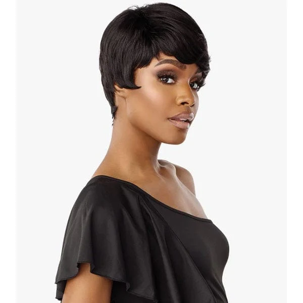 Sensationnel Empire Salt & Pepper 100% Human Hair Celebrity Series Wig - DENIA - Mose Wig