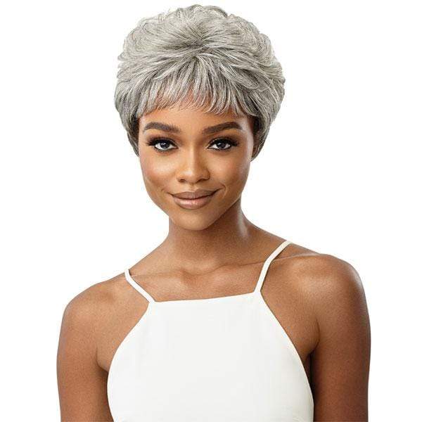 Outre 100% Human Hair Fab & Fly Gray Glamour Wig - THEODORA - Mose Wig