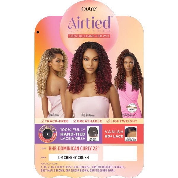Outre Airtied Human Hair Blend Glueless 13X6 HD Lace Front Wig - HHB DOMINICAN CURLY 22