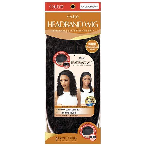 Outre 100% Human Hair WET & WAVY Headband Wig - LOOSE DEEP 20