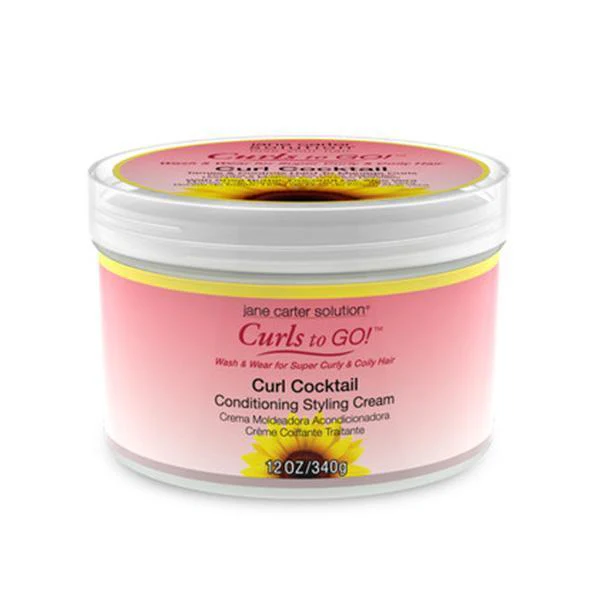 Jane Carter Solution Curls To Go - Curl Cocktail Conditioning Styling Cream 12oz - (C) - Mose Wig