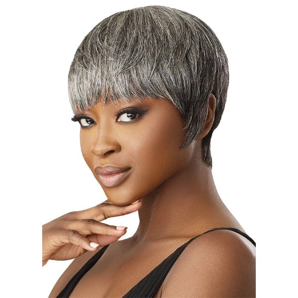 Outre 100% Human Hair Fab & Fly Gray Glamour Full Cap Wig - HH ZAIDA - Mose Wig