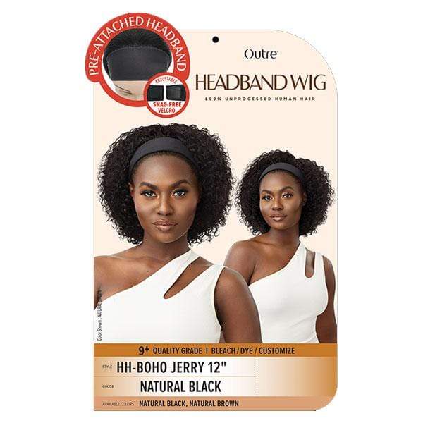 Outre 100% Human Hair Headband Wig - BOHO JERRY 12