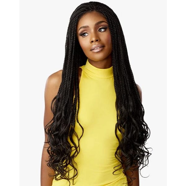 Sensationnel Cloud 9 4x4 Braid Lace Front Wig - BRAIDED BOX FRENCH CURL 30�� - Mose Wig