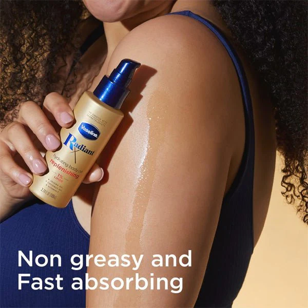 Vaseline Radiant X Replenishing And Hydrating Body Oil - 3.7oz - (C) - Mose Wig