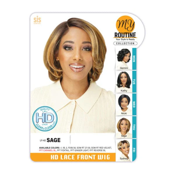 Zury Sis My Routine Synthetic HD Lace Front Wig - LF HD SAGE - Mose Wig
