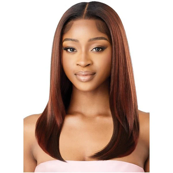 Outre Airtied Human Hair Blend Glueless 13X6 HD Lace Front Wig - HHB SLEEK YAKI 20