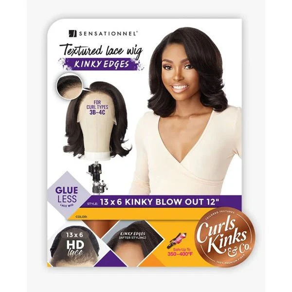 Sensationnel Kinky Edges Kinks & Co 13x6 HD Lace Front Wig - 13x6 KINKY BLOW OUT 12