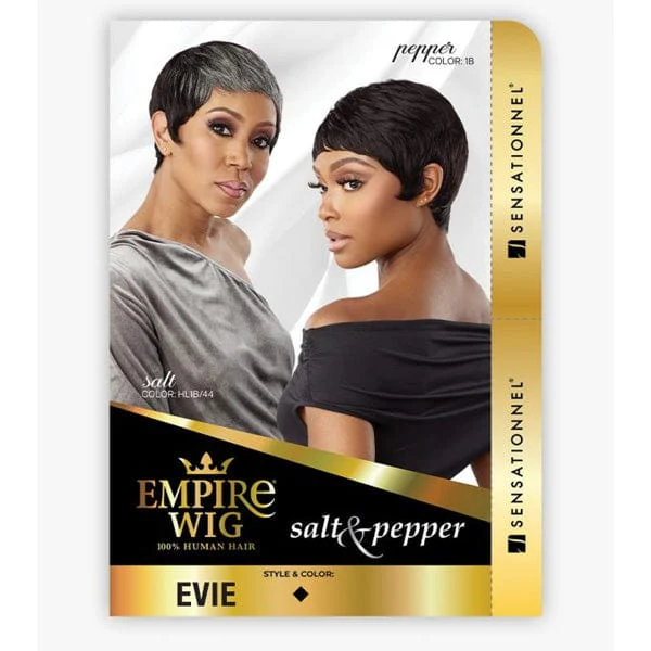Sensationnel Empire Salt & Pepper 100% Human Hair Celebrity Series Wig - EVIE - Mose Wig