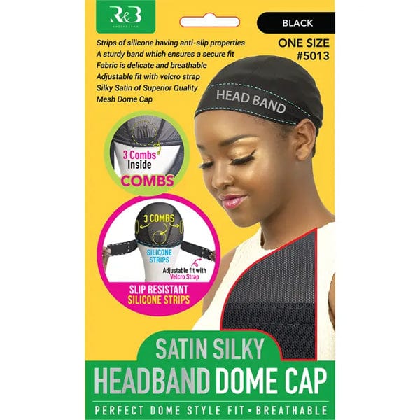 R&B Collection Satin Silky Headband Dome Wig Cap(#5013) - (C) - Mose Wig