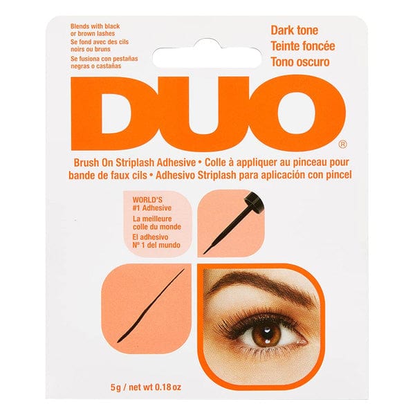 DUO BRUSH-ON STRIPLASH ADHESIVE-Dark tone-0.18oz-(C) - Mose Wig