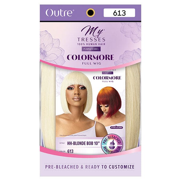 Outre 100% Human Hair MyTresses Purple Label Color More Full Wig - BLONDE BOB 10