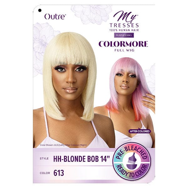 Outre 100% Human Hair MyTresses Purple Label Color More Full Wig - BLONDE BOB 14