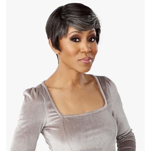 Sensationnel Empire Salt & Pepper 100% Human Hair Celebrity Series Wig - DENIA - Mose Wig