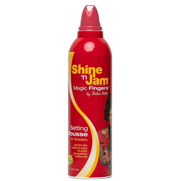 Shine N Jam Magic Fingers For Braiders Setting Mousse-12oz-(C) - Mose Wig