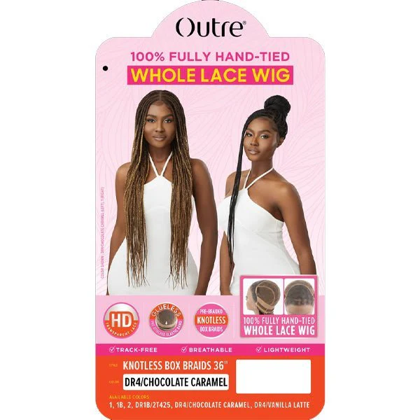 Outre Synthetic 100% Fully Hand-tied Whole Lace Wig - KNOTLESS BOX BRAIDS 36