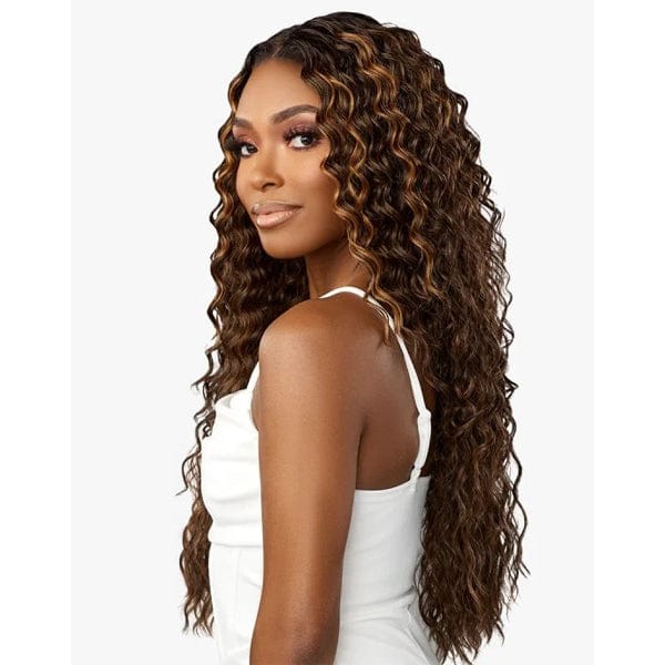 Sensationnel Butta Human Hair Blend Lace Front Wig - WATER DEEP 28