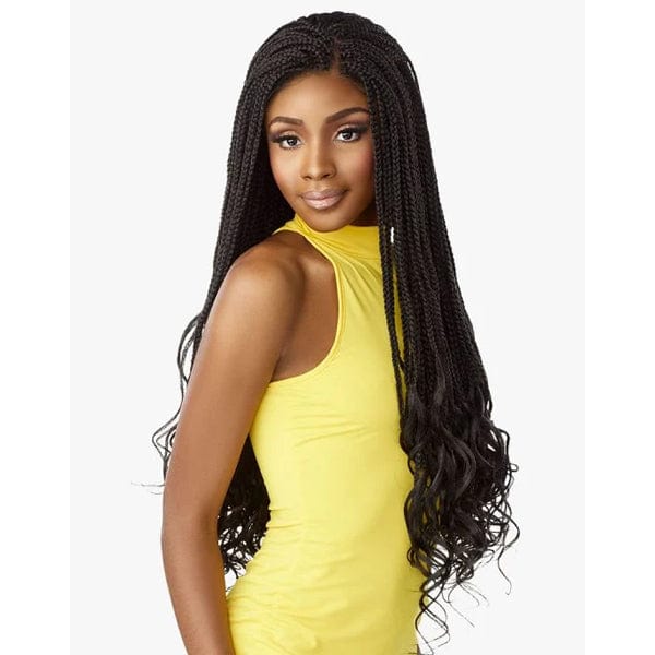 Sensationnel Cloud 9 4x4 Braid Lace Front Wig - BRAIDED BOX FRENCH CURL 30�� - Mose Wig