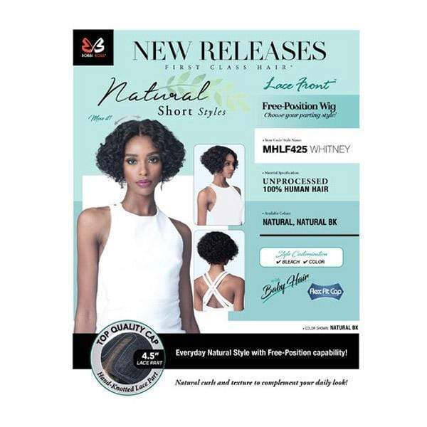 Bobbi Boss 100% Human Hair Lace Front Wig - MHLF425 WHITNEY - Mose Wig