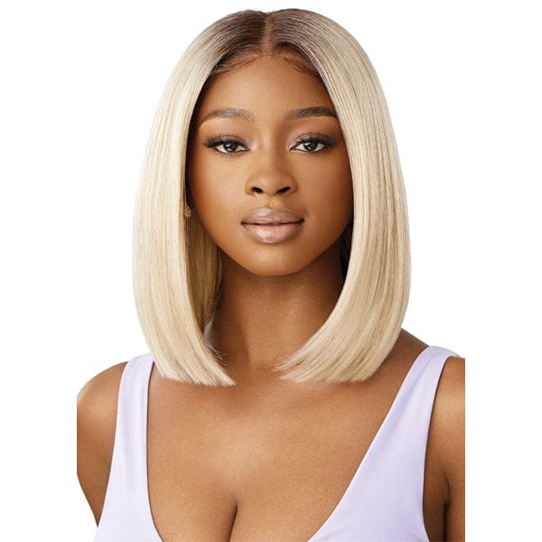 Outre Airtied Human Hair Blend Glueless 13X6 HD Lace Front Wig - HHB NATURAL YAKI 12