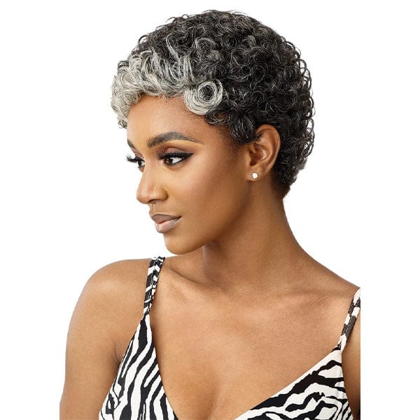 Outre 100% Human Hair Fab & Fly Gray Glamour Full Cap Wig - HH DINA - Mose Wig