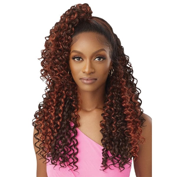 Outre Airtied Human Hair Blend Glueless 13X6 HD Lace Front Wig - HHB DOMINICAN CURLY 22