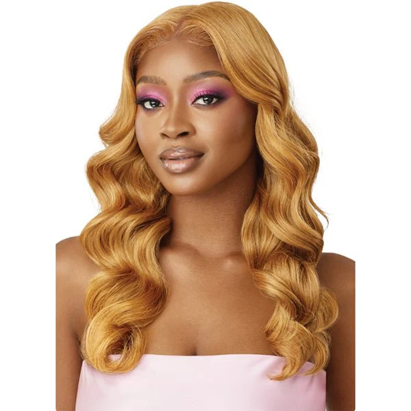 Outre Airtied Human Hair Blend Glueless 13X6 HD Lace Front Wig - HHB NATURAL BODY WAVE 22