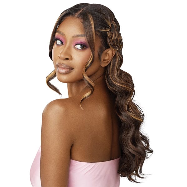 Outre Airtied Human Hair Blend Glueless 13X6 HD Lace Front Wig - HHB NATURAL BODY WAVE 22