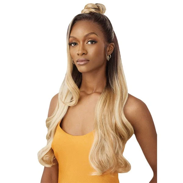 Outre Airtied Human Hair Blend Glueless 13X6 HD Lace Front Wig - HHB GLAM WAVES 28
