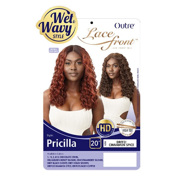 Outre Synthetic Swiss Wet & Wavy Lace Front Wig - PRICILLA - Mose Wig