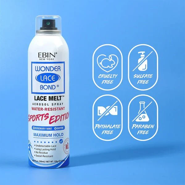 Ebin New York - Wonder Lace Bond Lace Melt Aerosol Spray - SPORTS EDITION - (C) - Mose Wig