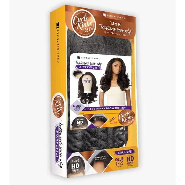 Sensationnel Kinky Edges Kinks & Co 13x6 HD Lace Front Wig - 13x6 KINKY BLOW OUT 20