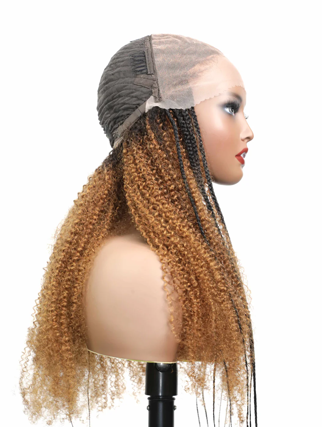 Extra Full Pre bleached Human Hair Lace Braided Cornrow Style Braided Wig  (Scheduled to ship in 1-2 weeks) - Mose Wig