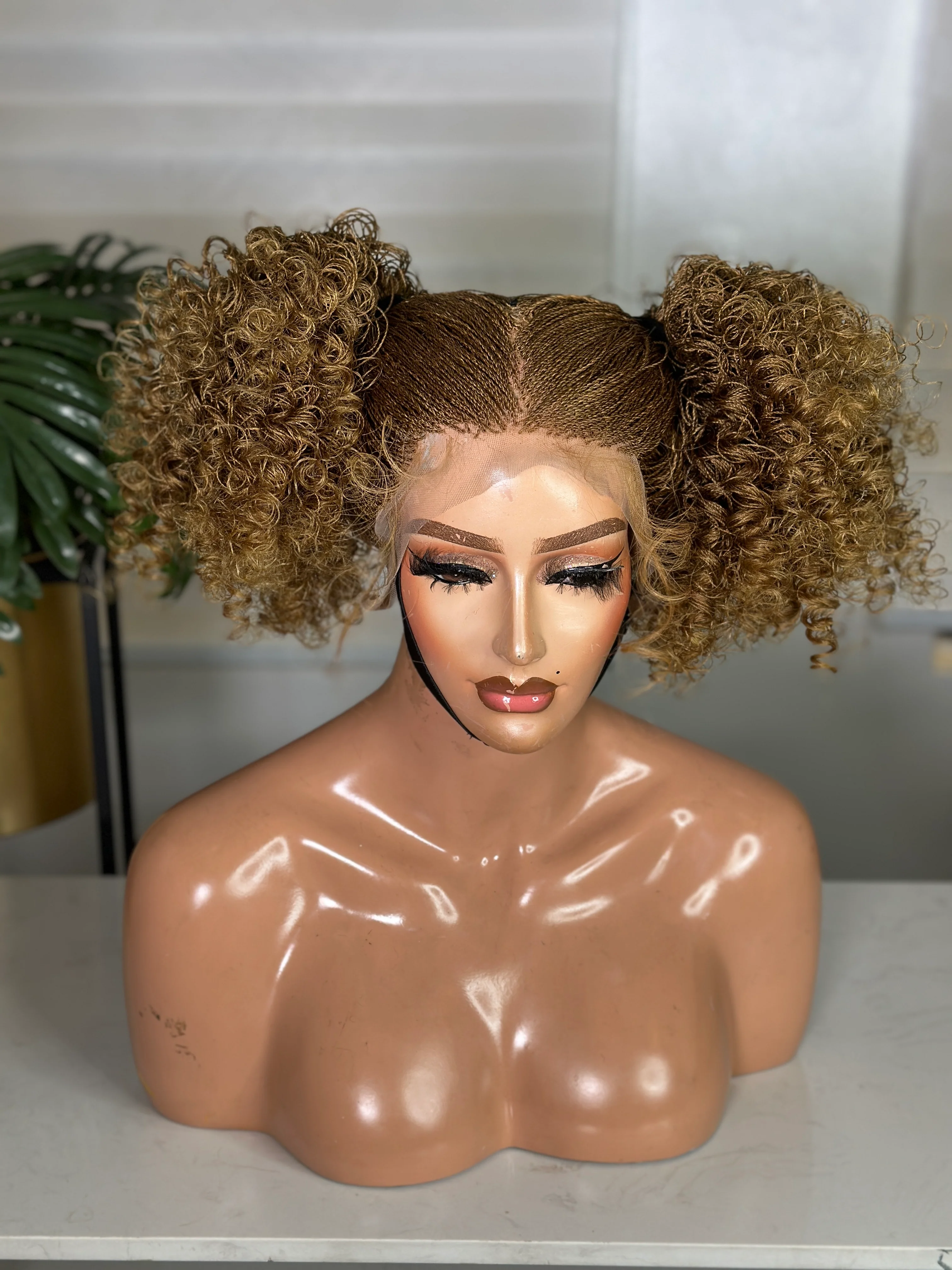 Kandy Micro Twist (2)- Blonde Braided Wig - Mose Wig