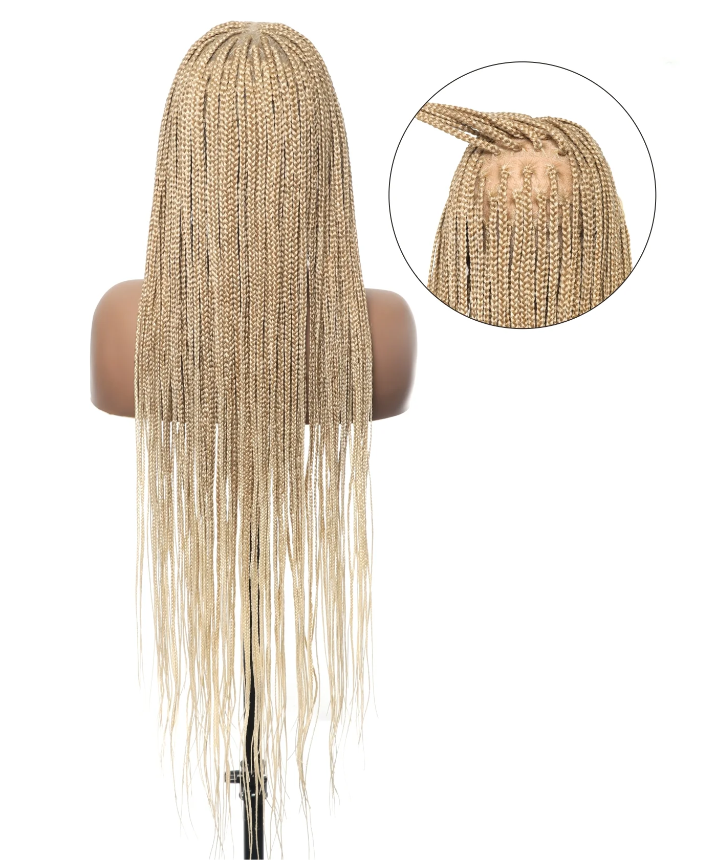 HD Lace Knotless Box Braided Wig Color #613 Blond - Mose Wig